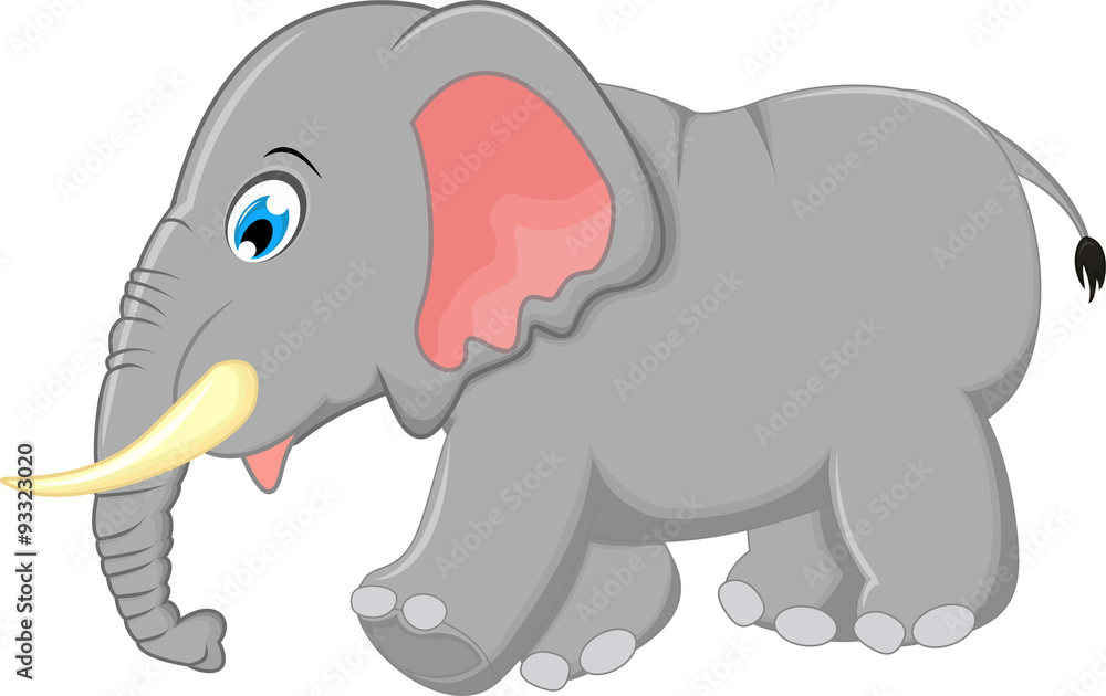 Obraz premium Cute cartoon elephant