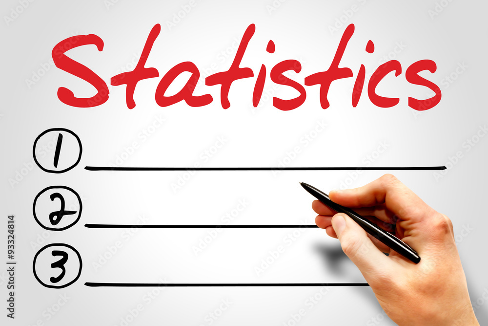 Statistics blank list, business concept Statistics blank list, business concept