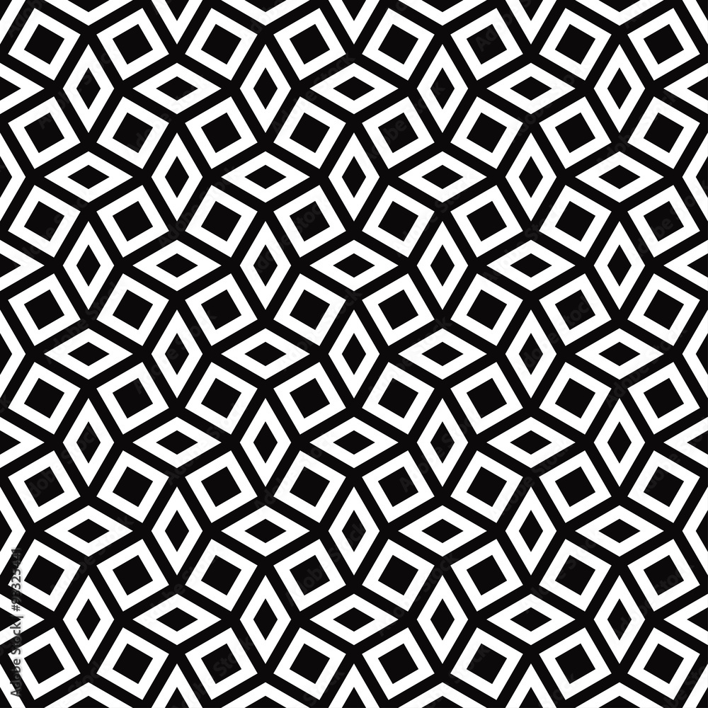 monochrome pattern of tilted squares and rhombuses monochrome pattern of tilted squares and rhombuses