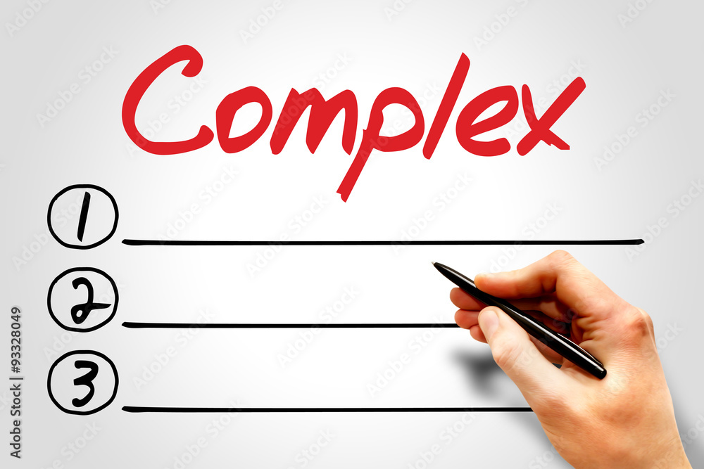 Complex blank list, business concept Complex blank list, business concept