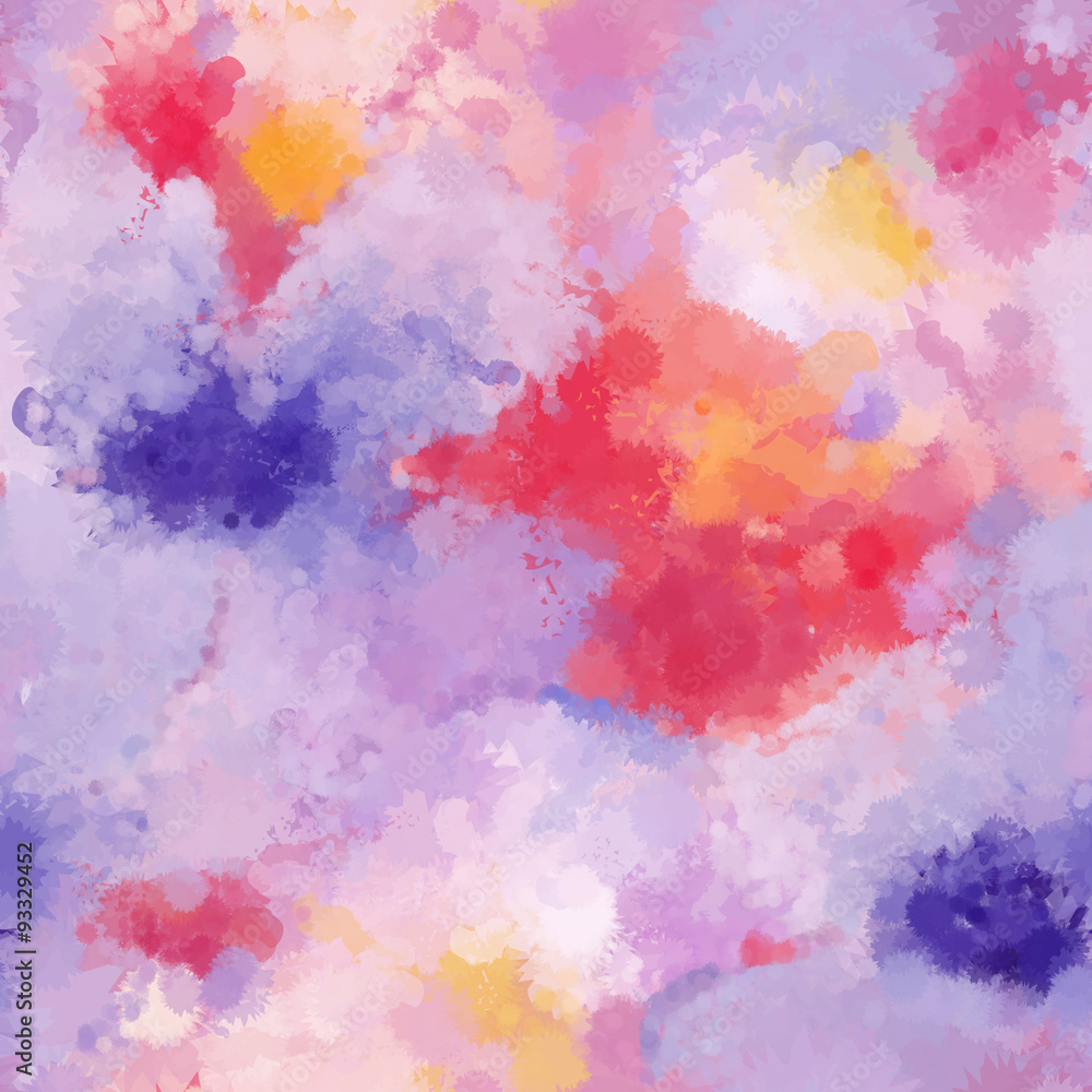 Seamless organic watercolor background soft coloured pattern in vector