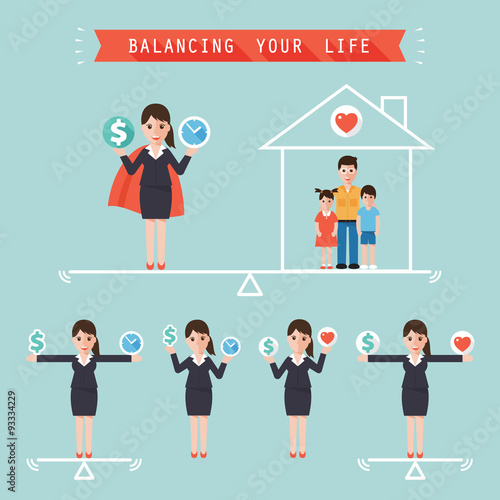 idea balancing your life business concept