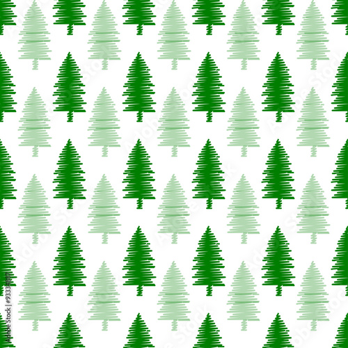 Christmas trees vector seamless pattern background © mas0380