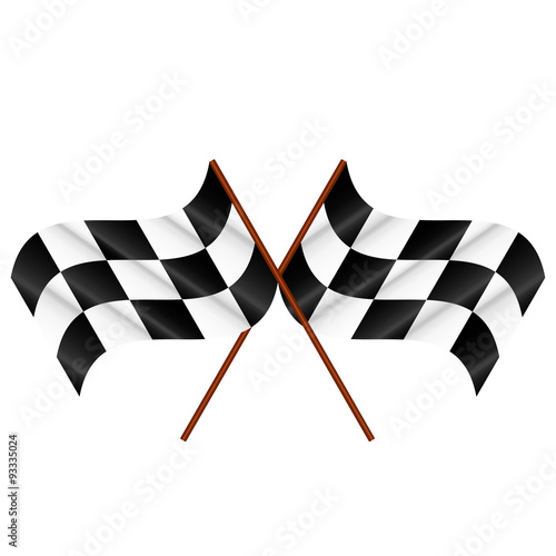 Two checkered flags