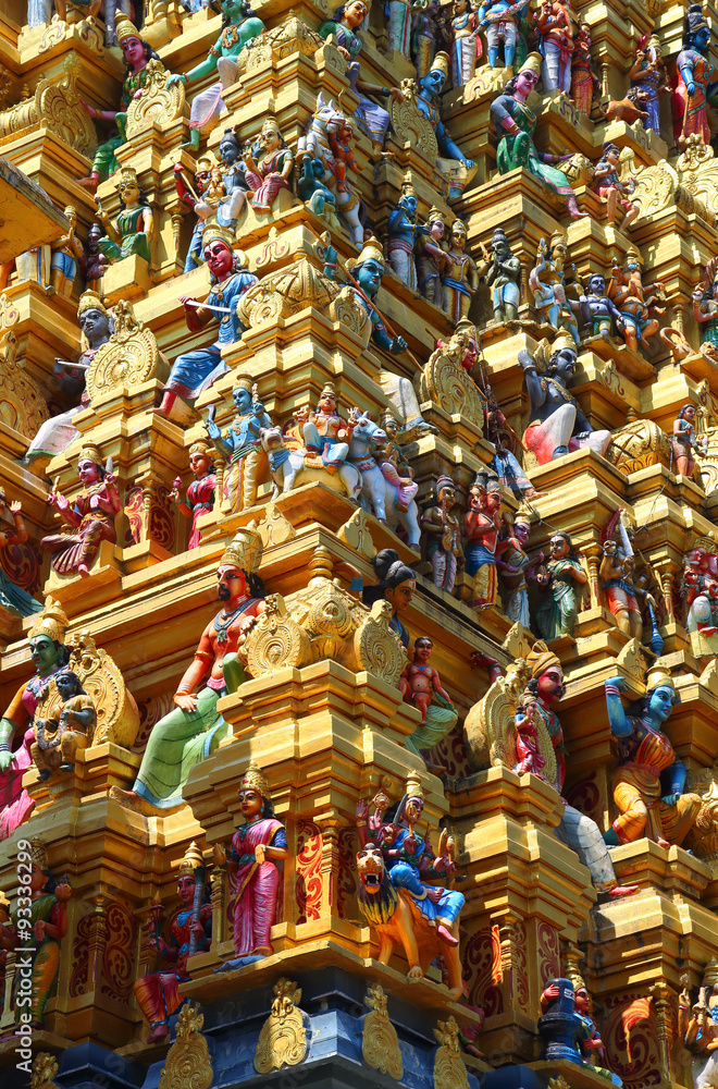 fragment of roof of Hindu temple