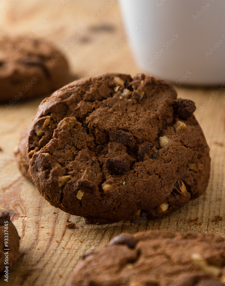 Fototapeta premium chocolate biscuit cookies