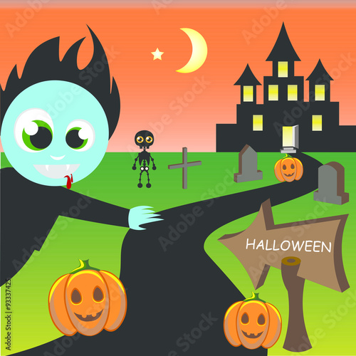 Halloween zombie road