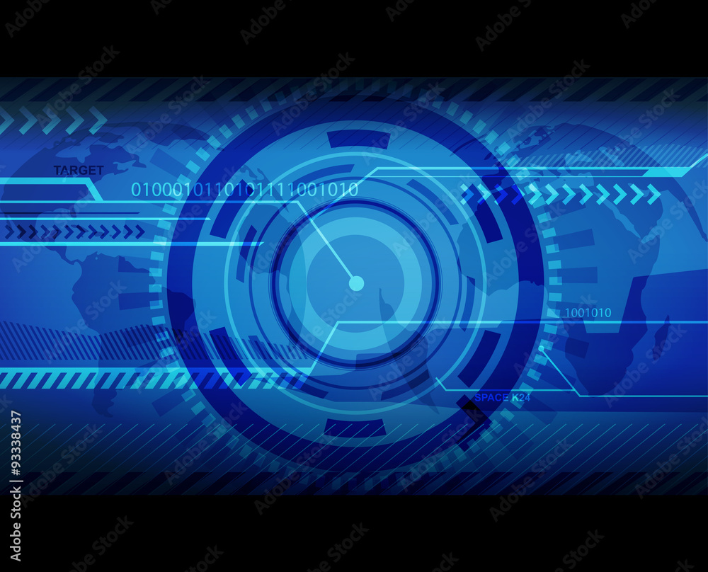 Abstract blue technology illustration with place for your text. Abstract blue technology illustration with place for your text.