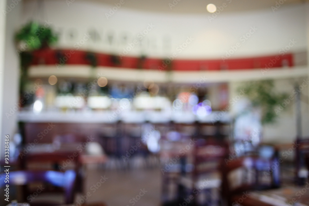 blurred background in the Italian cafes