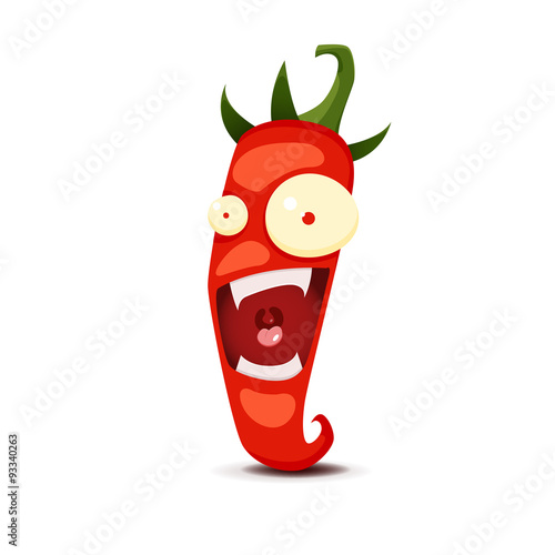 Cartoon Hot chili pepper vector illustration