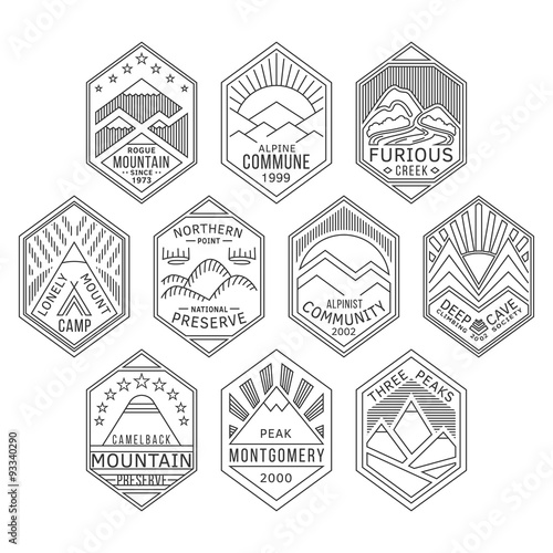 Mountain badges linear 1
