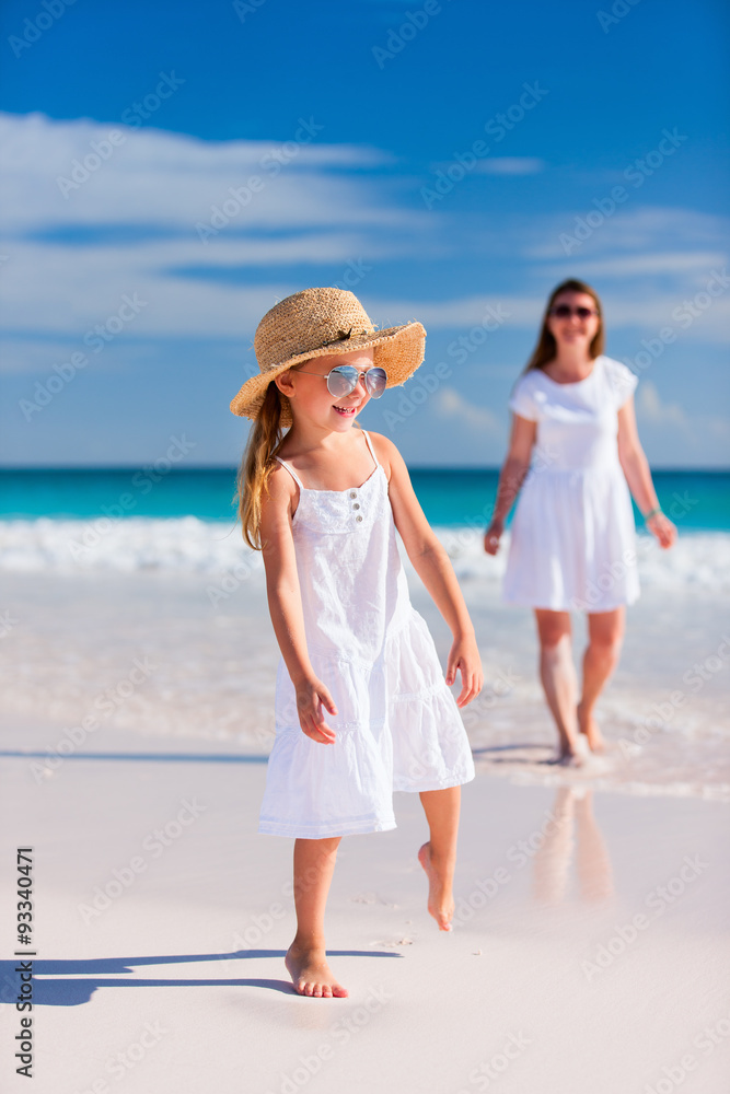 Mother and daughter at beach Mother and daughter at beach