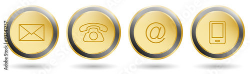 Kontakt Service Button Icon Symbol Business