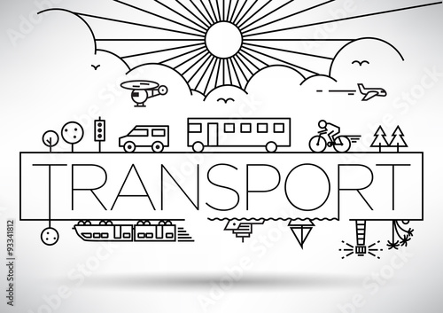 Transportation Vehicles Linear Vector Design