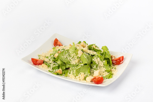 Caesar Salad on white background
