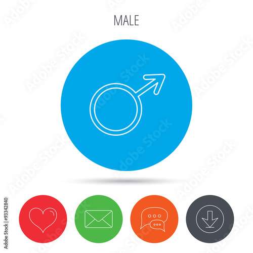 Male icon. Gentlemen sexuality sign.