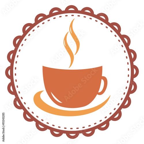 Cup of hot coffee or tea, Vector illustration