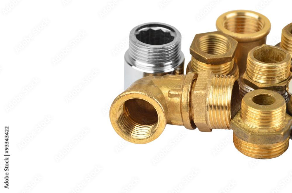 Set of plumbing elements, isolated on white background Set of plumbing elements, isolated on white background