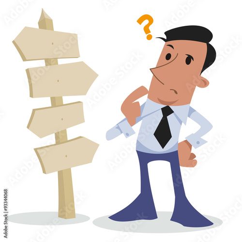 Confused corporate character