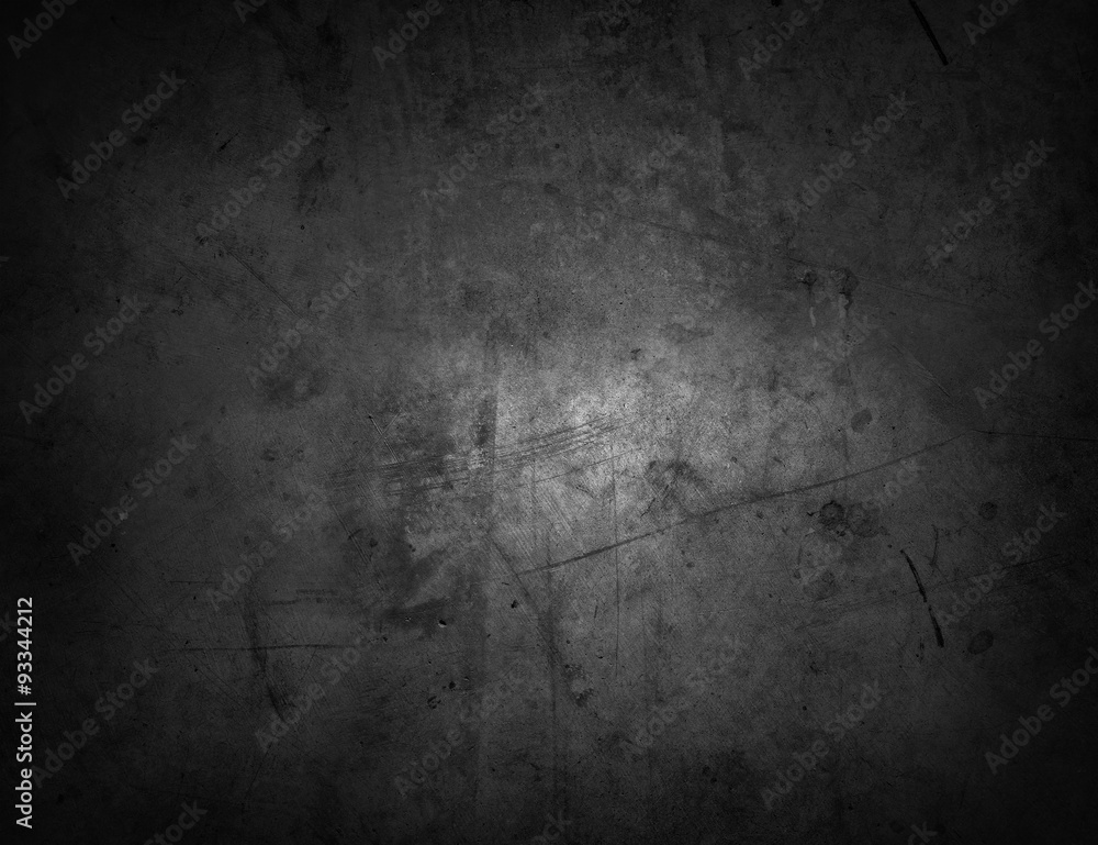 Dark black grunge concrete stone textured wall background