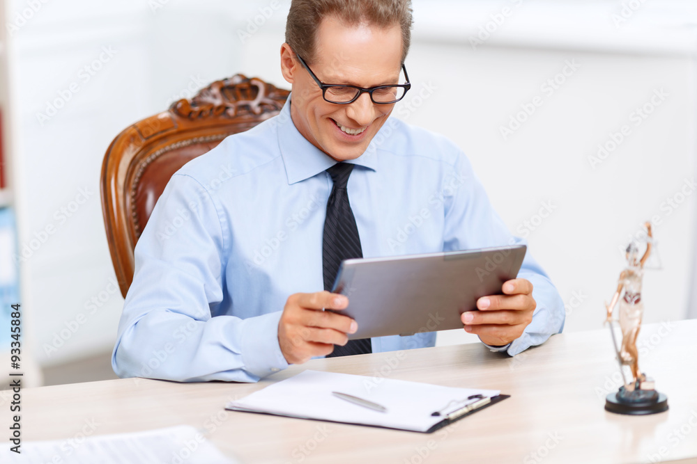 Fototapeta premium Professional lawyer sitting at the table 