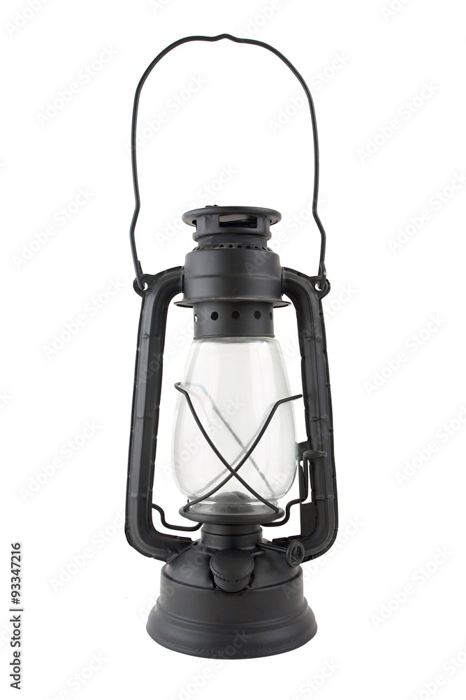 Old Lantern w/ Handle, Isolated Old Lantern w/ Handle, Isolated