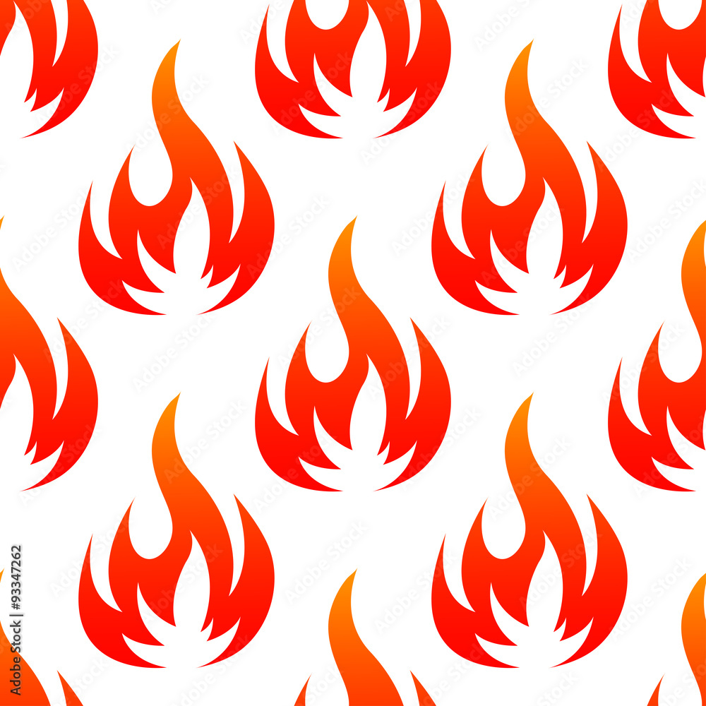 Red and orange fire flames seamless pattern Red and orange fire flames seamless pattern