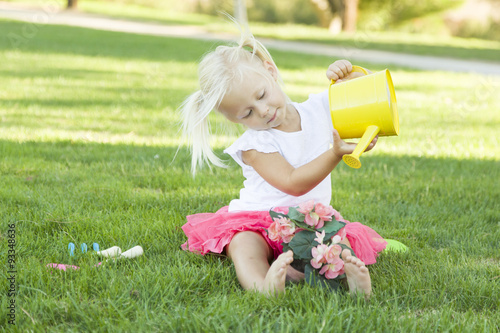 Little Girl Playing Gardene...