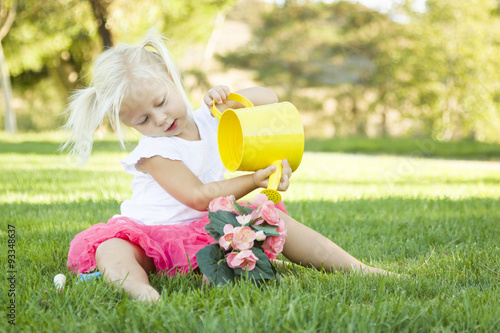 Little Girl Playing Gardene...