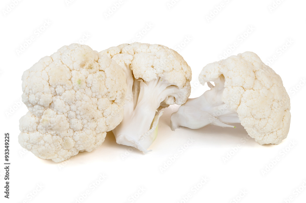 Part of cauliflower on white background Part of cauliflower on white background