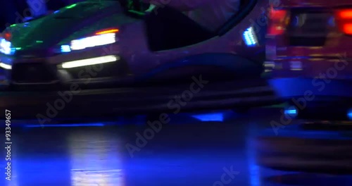 Bumper cars at luna park cinema 4K