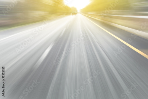motion blur of the road