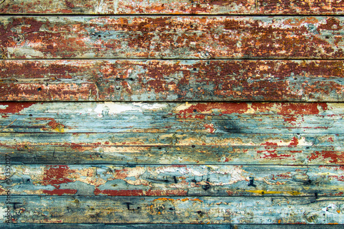 Wooden wall background or texture.The old texture of wooden planks with a natural pattern