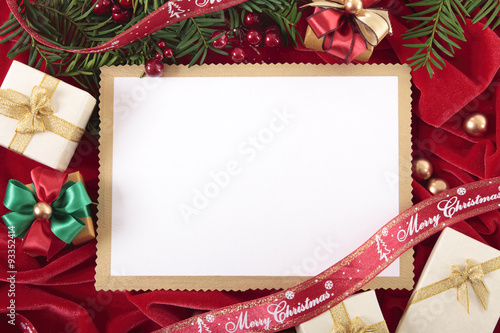 Christmas card with decorations