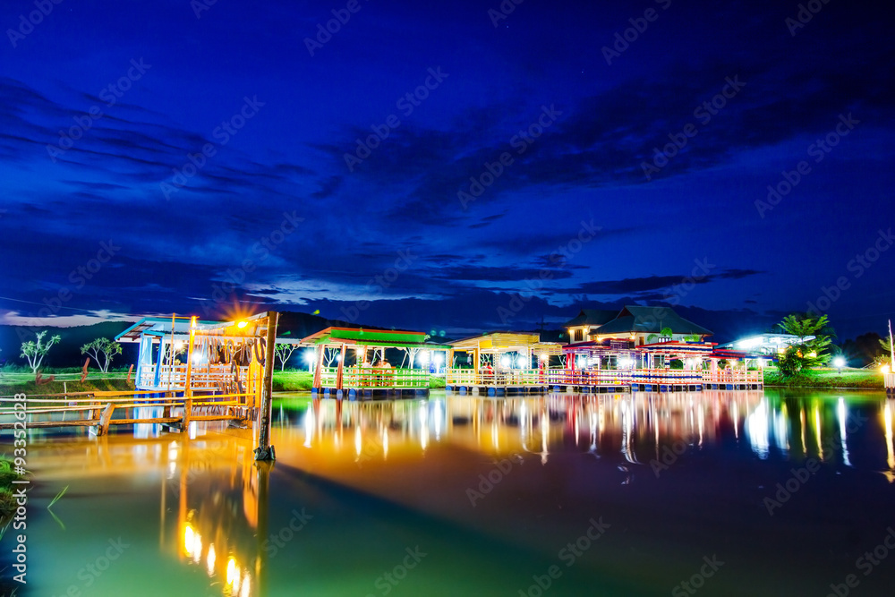 Colorful houseboat