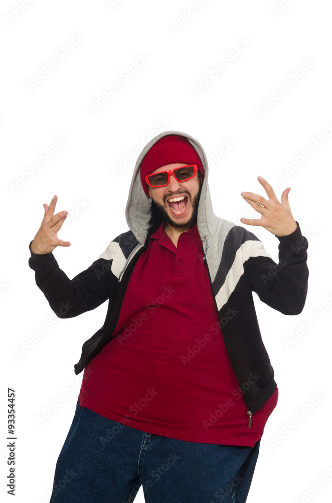 Overweight man isolated on the white Overweight man isolated on the white