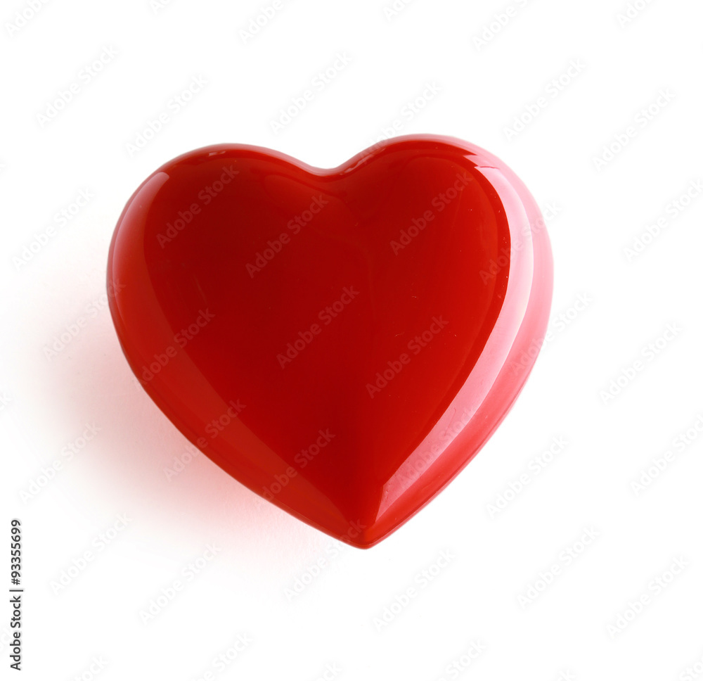 A red heart isolated on white background