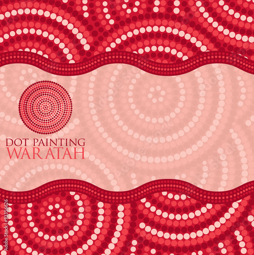 Dot painting invite/ greeting card in vector format.