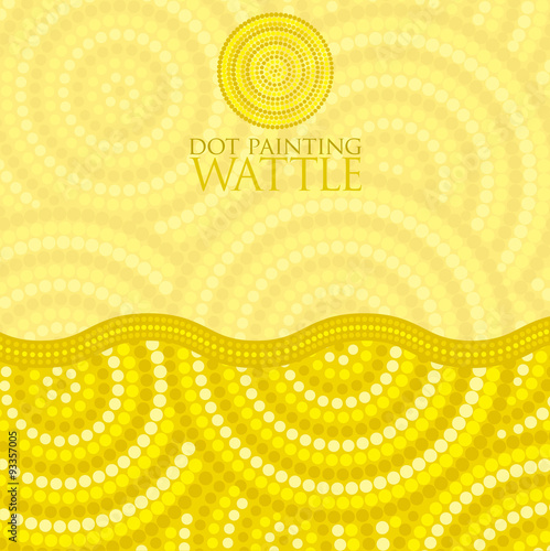 Dot painting invite/ greeting card in vector format.
