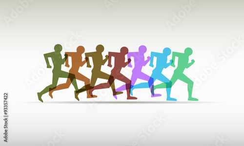 logo relay, running, marathon. running man