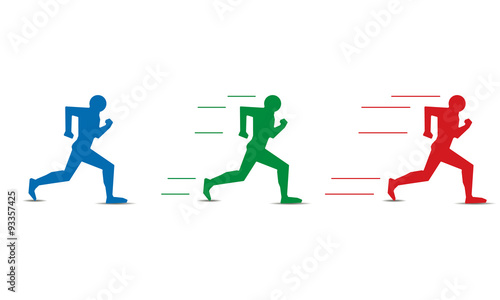 different levels of human running speed