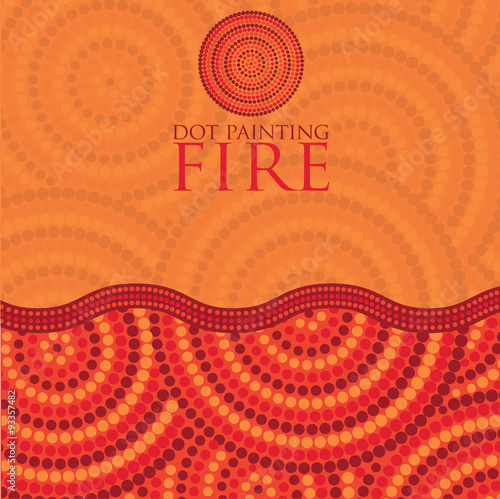 Dot painting invite/ greeting card in vector format.