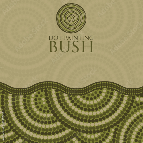 Dot painting invite/ greeting card in vector format.
