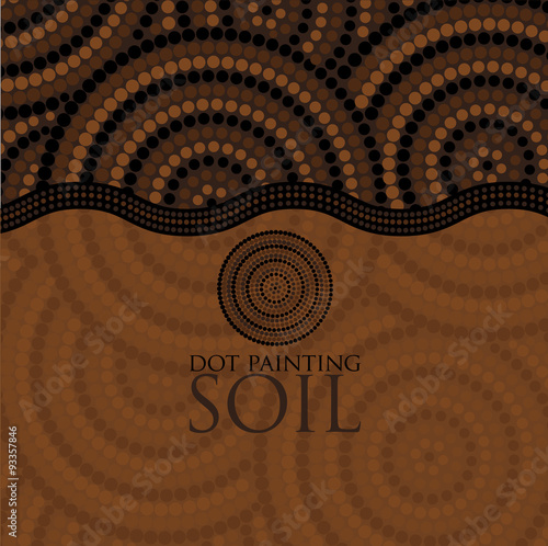 Dot painting invite/ greeting card in vector format.