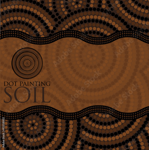Dot painting invite/ greeting card in vector format.