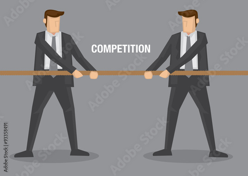 Tug of War Business Concept Vector Illustration