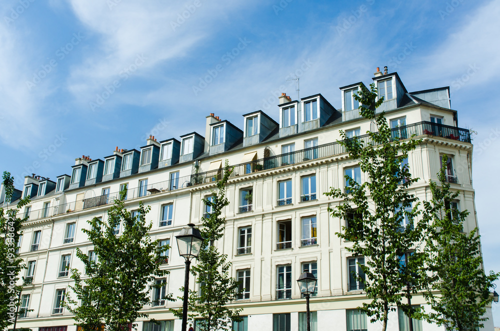 Typical generic houses in Paris France