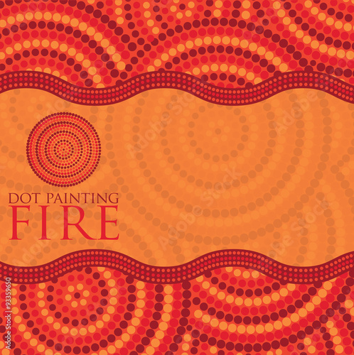 Dot painting invite/ greeting card in vector format.