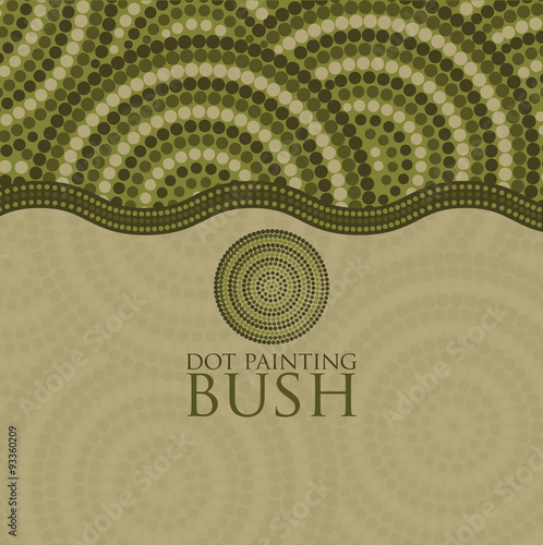 Dot painting invite/ greeting card in vector format.
