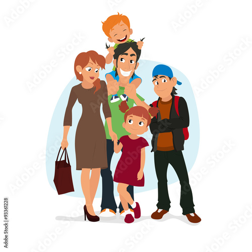 cute cartoon family 